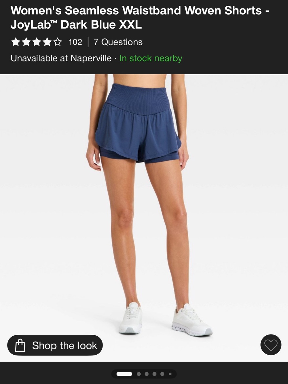 NWT New Women's Navy Athletic Skort Shorts with Built-In Biker Shorts Pilates - Picture 4 of 14